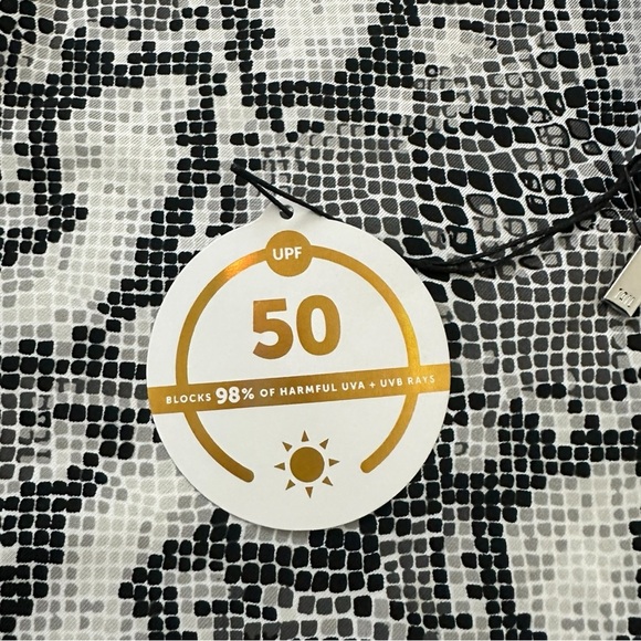 Tail Golf Quarter-Zip Tank UPF 50 Snakeskin Black and White Size Small NWT - Picture 6 of 9